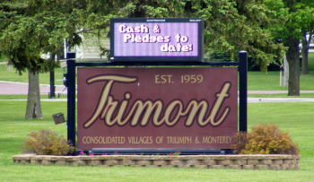 Welcome sign, Trimont Minnesota