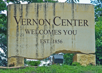 Welcome sign, Vernon Center Minnesota
