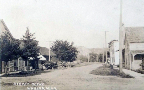 Street scene, Whalan Minnesota, 1900's