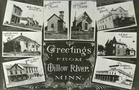 Multiple scenes, Willow River Minnesota, 1910's