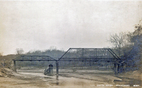 Bridge over the Blue Earth River, Winnebago Minnesota, 1910's
