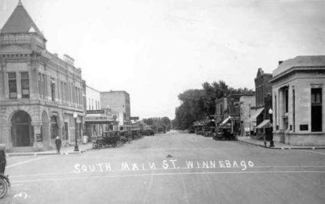 South Main Street, Winnebago Minnesota, 1925