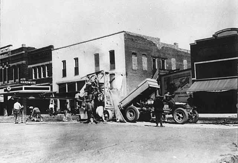 Street paving in Winnebago Minnesota, 1922