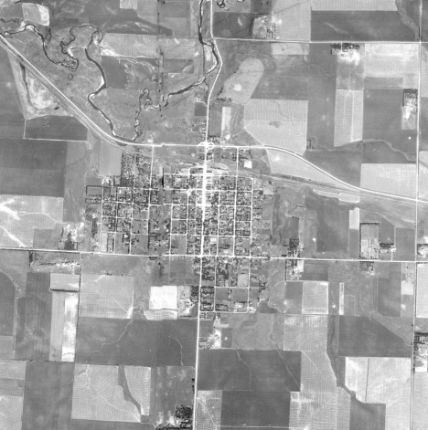 Aerial photo, Adrian Minnesota, 1938