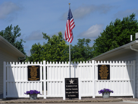 Memorial next to American Legion Post, Adrian Minnesota, 2014