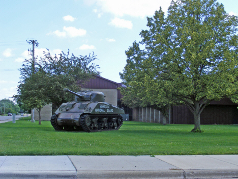 Army National Guard Tank protecting Appleton Minnesota, 2014