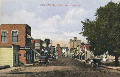 Mill Street North, Appleton Minnesota, 1910