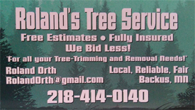 Roland's Tree Service, Backus Minnesota