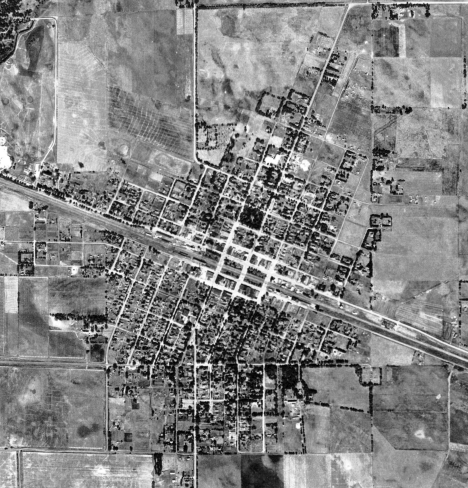 Aerial view, Benson Minnesota, 1938