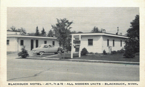 Blackduck Motel, Blackduck Minnesota, 1950's