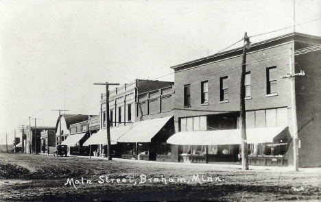 Main Street, Braham Minnesota, 1915