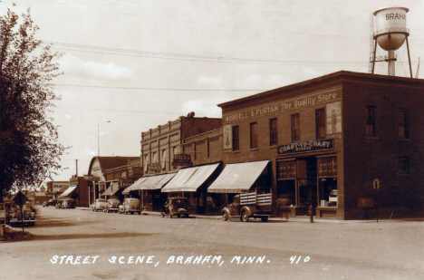 Street scene, Braham Minnesota, 1940's