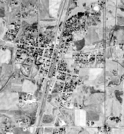 Aerial view, Braham Minnesota, 1953