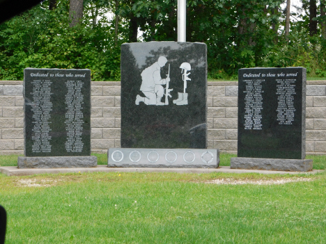 Veterans Memorial at Brook Park Cemetery, Brook Park Minnesota, 2018