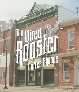 Wired Rooster Coffee Shop, Caledonia Minnesota