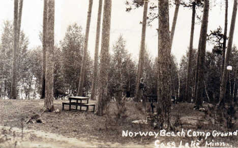 Norway Beach Campground, Cass Lake Minnesota, 1930's