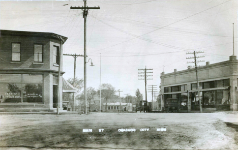 Main Street, Chisago City Minnesota, 1920's
