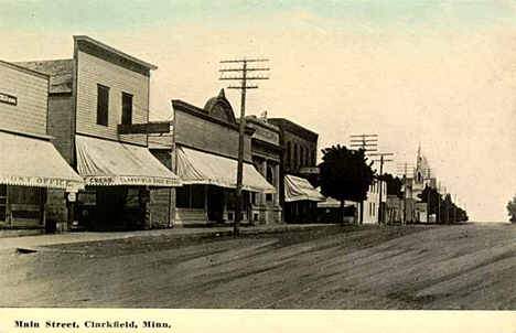 Main Street, Clarkfield Minnesota, 1923