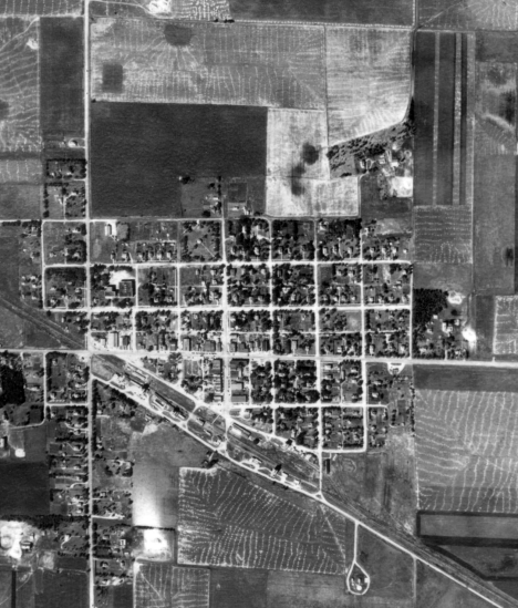 Aerial view, Clarkfield Minnesota, 1938