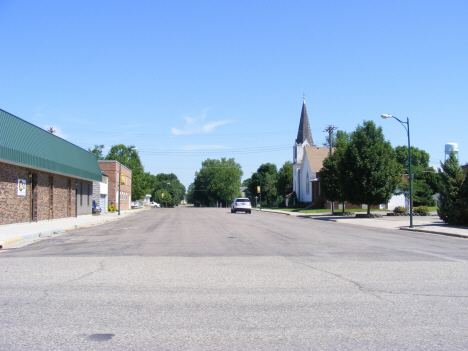 Street scene, Clarksfield Minnesota, 2014