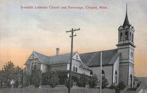 Swedish Lutheran Church and Parsonage, Cloquet Minnesota, 1910's