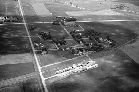 Aerial view, Cobden Minnesota, 1969