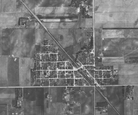 Aerial view, Comfrey Minnesota, 1939