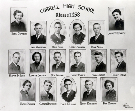 Correll High School, Class of 1938, Correll Minnesota