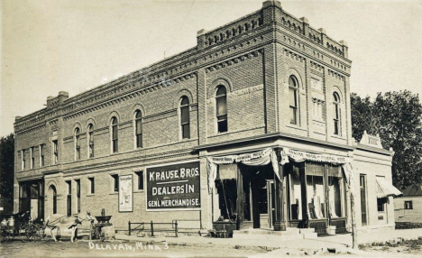 Krause Brothers Store, Delavan Minnesota, 1908
