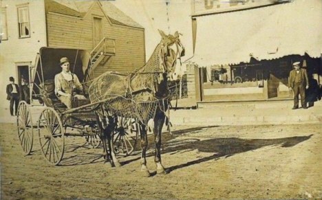 Horse and buggie, Edgerton Minnesota, 1909