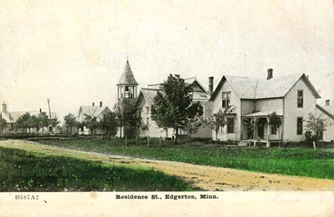 Residence street, Edgerton Minnesota, 1908