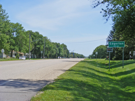 Population sign, Edgerton Minnesota, 2014