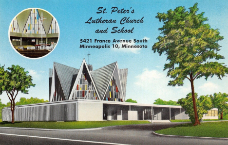 St. Peter's Lutheran Church and School, Edina Minnesota, 1960's