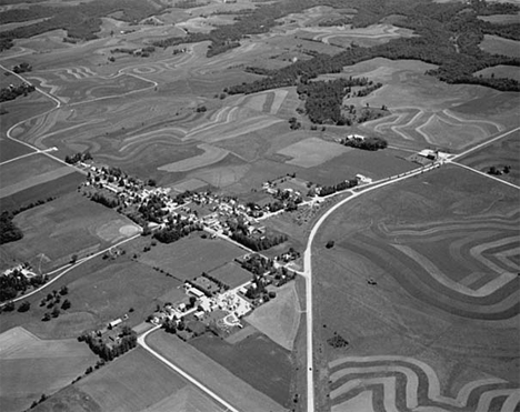 Aerial view, Eitzen Minnesota, 1972