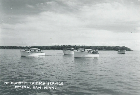 Neurer's Launch Service, Federal Dam Minnesota, 1950's
