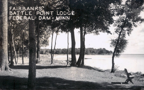 Fairbank's Battle Point Lodge, Federal Dam Minnesota, 1950's