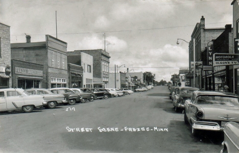 Street scene, Frazee Minnesota, 1960's