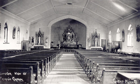 Interior of St. Eloi Catholic Church, Ghent Minnesota, 1908-1916