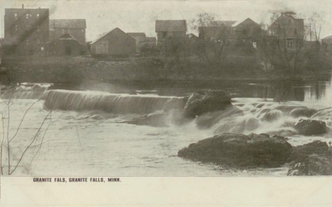 Waterfall on Minnesota River, Granite Falls Minnesota, 1907