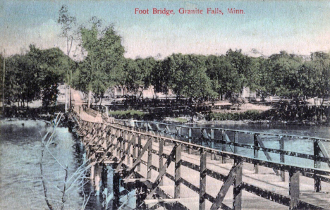 Foot Bridge, Granite Falls Minnesota, 1910