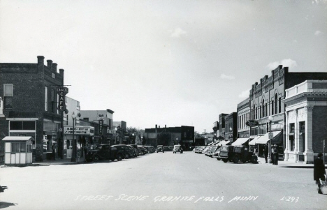 Street scene, Granite Falls Minnesota, 1946