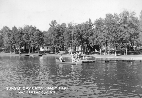 Sunset Bay Camp on Baby Lake, Hackensack Minnesota, 1959