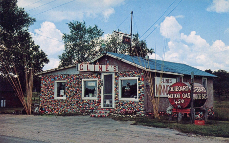 Cline's Bait Shop, Hackensack Minnesota, 1950's