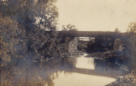 Railroad bridge, Hallock Minnesota, 1908