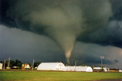 Tornado over Hallock Fairgrounds, Hallock Minnesota, 1995