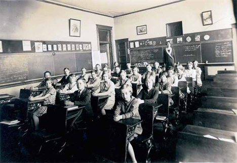 Classroom, Public School, Hanska Minnesota, 1928