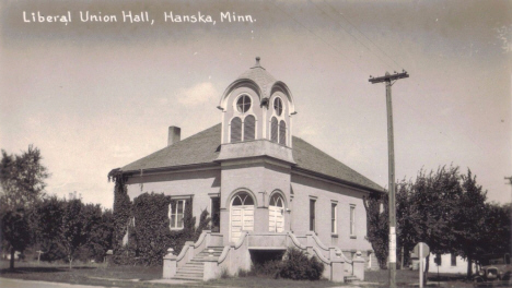 Liberal Union Hall, Hanska Minnesota, 1930's