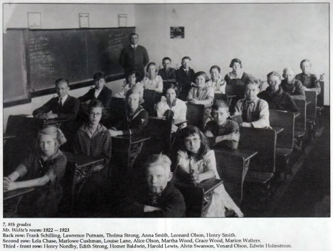 7th and 8th Grade Students at Henriette School, Henriette Minnesota, 1922