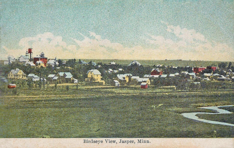 Birds eye view, Jasper Minnesota, 1910's