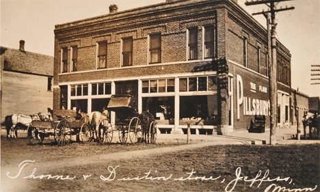 Thorne and Dustin store, Jeffers Minnesota, 1890